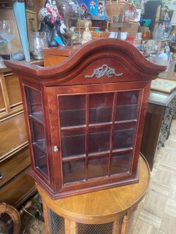 Vintage wood display cabinet 24 by 24 by 12