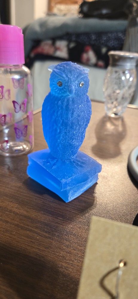 Vintage Cobalt Blue Owl