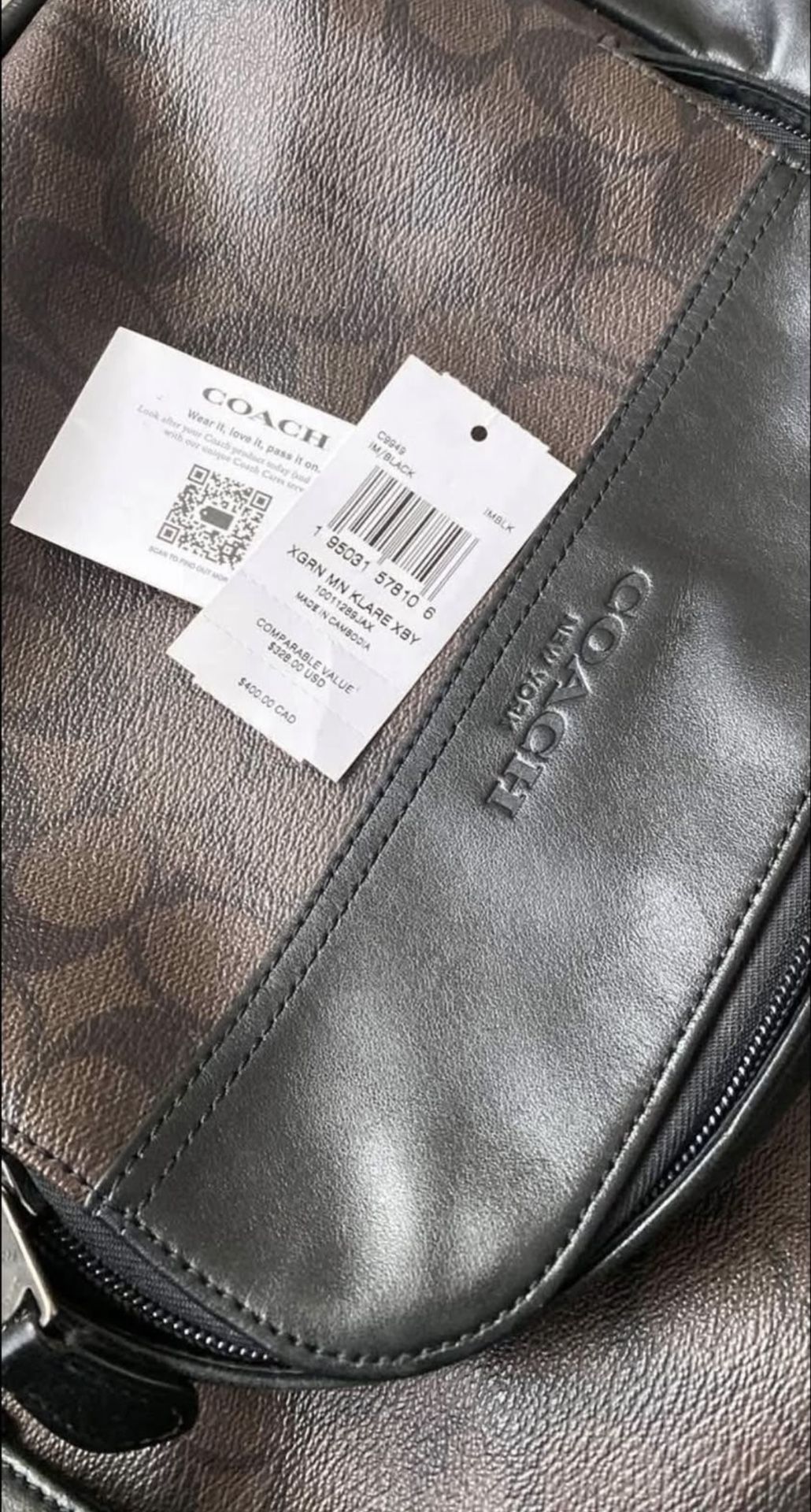 coach leather backpack