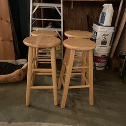 4 Wooden Stools