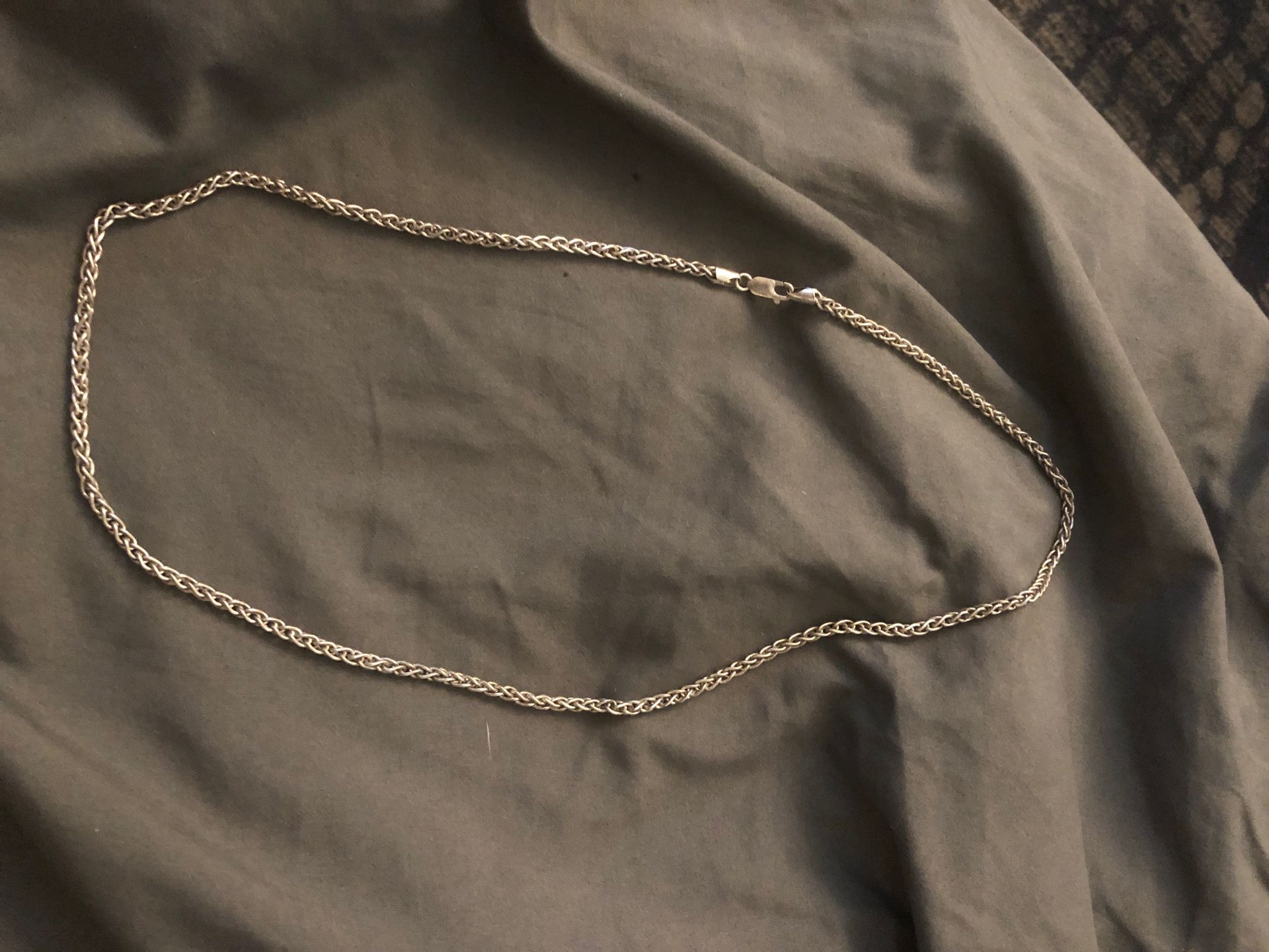 silver rope chain .925 real silver no stainless steel