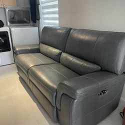 Reclining Sofa, Light Gray