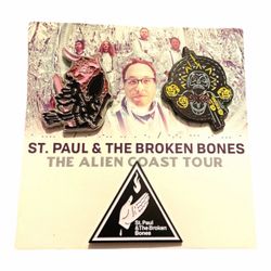St. Paul & The Broken Bones Alien Coast Tour Enamel Pin Set (3) Official Merch