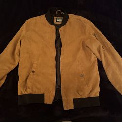 Civil Sektor brown suede bomber jacket Size L