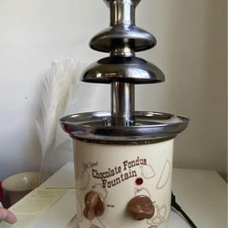 VTG Nostalgia Electrics CFF884 Chocolate Fondue Fountain Stainless Steel Hetman