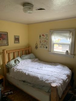 Wooden Log Full/Double Bedframe