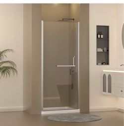 Brand new Pivot Shower Door 33.6-34.4" W x 72" H with 1/4" Tempered Glass Shower Door 180° Pivot Swing, Adjustable Frame, Waterproof Seals, Reversible