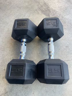 CAP Barbell, 35lb Coated Hex Dumbbell, Single