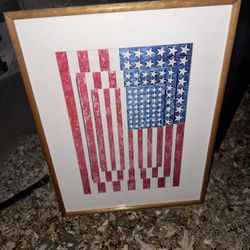 American Flag Artwork in Frame 