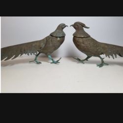 Love Bird Statues Vintage Antique 
