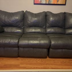 Black Leather Couch 
