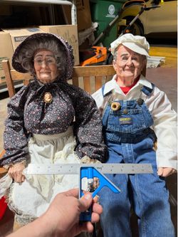 Ceramic Old People Country Folk Farmers Pasadena Deer Park Texas