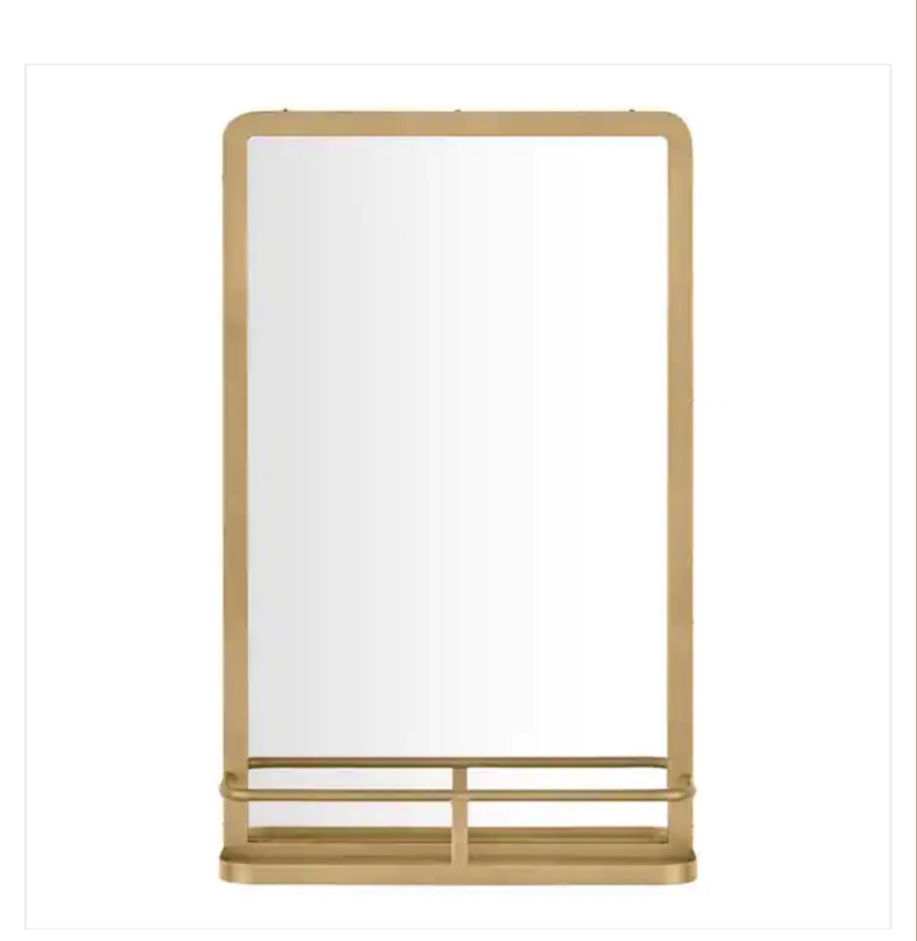 Modern Gold Shaped Mirror With Shelf—New In Box!