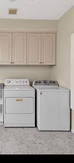 Washer and electric dryer