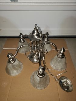 6-Light Brushed Nickel Chandelier