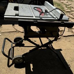 Wheeled Table Saw Used