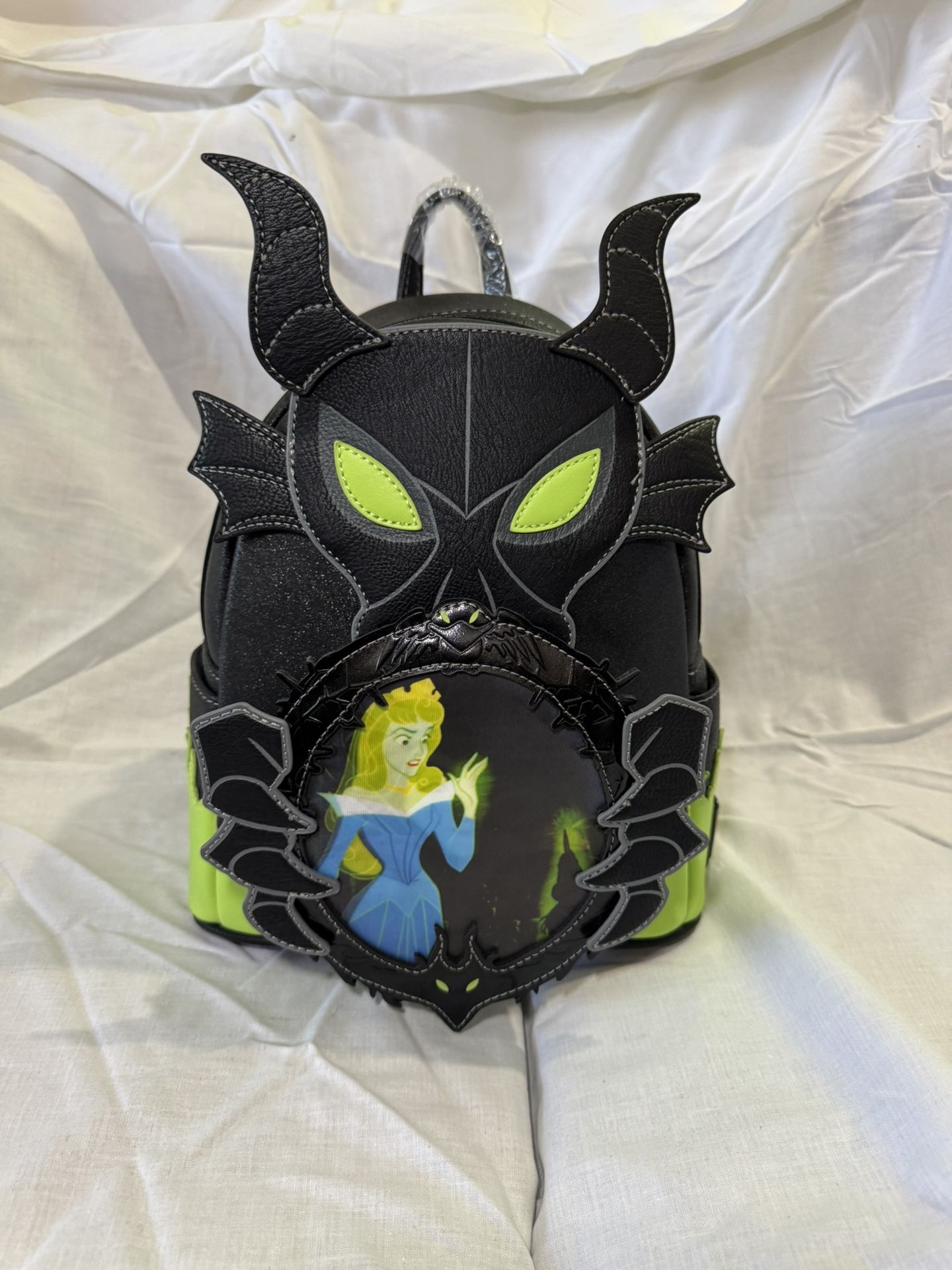 Maleficent Dragon Lenticular Loungefly Mini Backpack Glow NWT