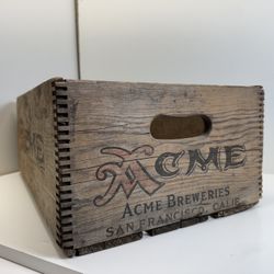Early 20th Century Acme Brewery Wood Beer Crate - San Francisco, Calif