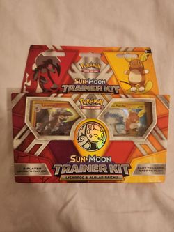 SEALED Sun&Moon Lycanroc & Alolan Raichu Trainer Kit