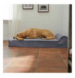 Frisco Orthopedic Chaise Dog Bed with Removable Cover, Gray, XX-Large