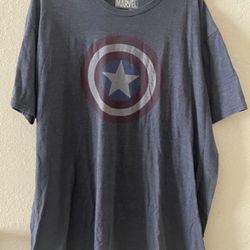 Captain America Shield t-Shirt gray Adult 2XL Avengers Marvel Comics