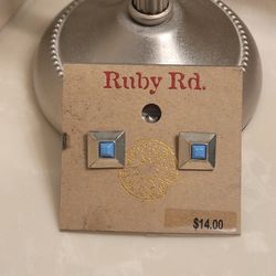 Ruby Rd Silver and Blue Earrings 