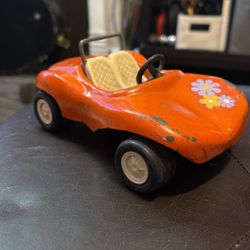 Vintage Tonka Toy Dune Sand Buggy Car 1970’s Flower Decal Pressed Steel 7" Long.