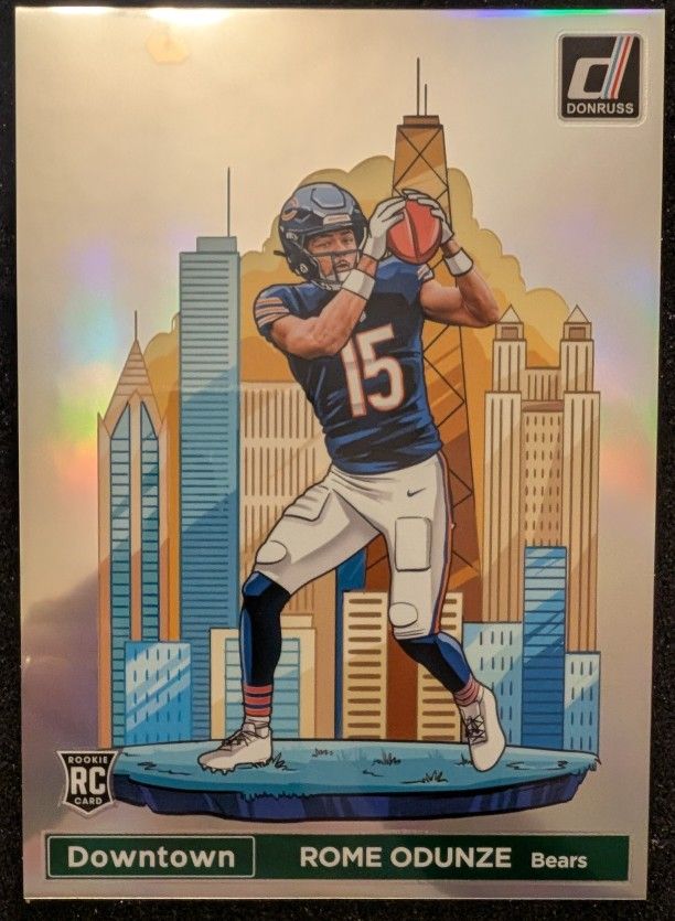 2024 Panini Donruss ROME ODUNZE Downtown Prizm Oversized Jumbo #15 Bears RC
