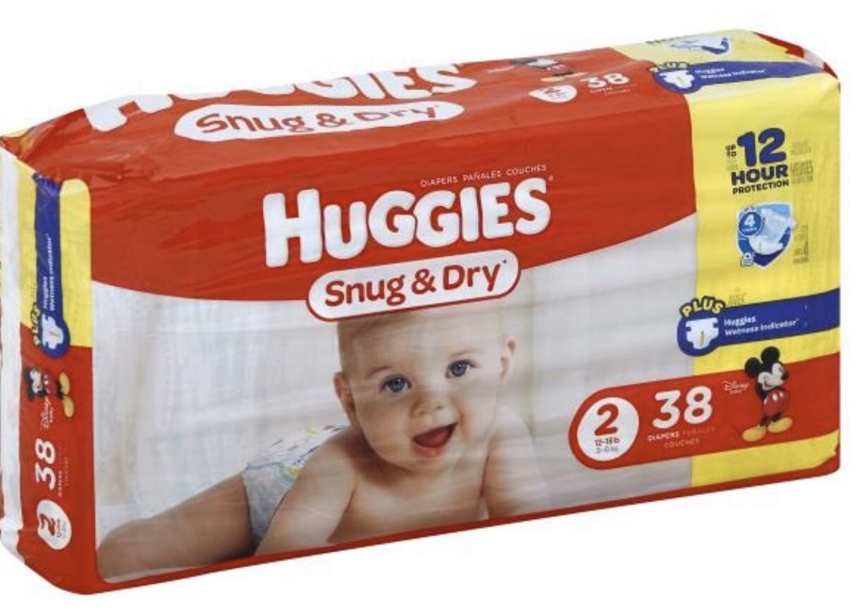 Huggies Snug & Dry Diapers - size 2 - 38 Count- BRAND NEW