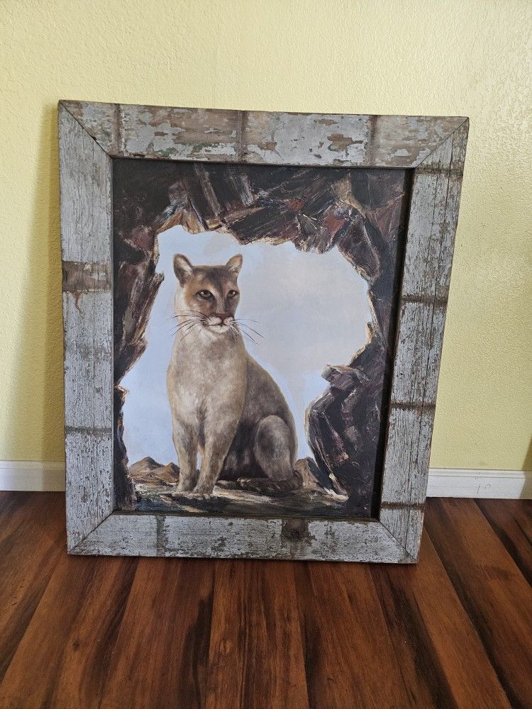Nice Cougar Picture On Canvas 