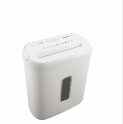 8-Sheet Cross Cut Paper And Cr Card Shredder For Security, Heavy Duty, White