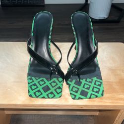 3 Inch Heels Green And Black