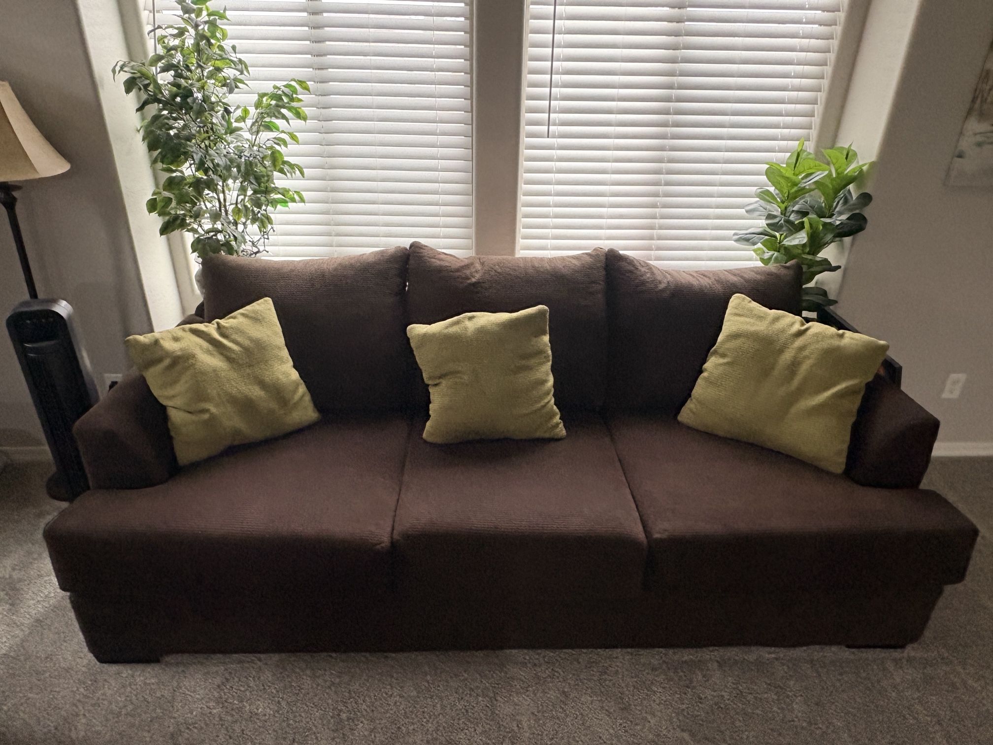 Brown Living Room Set (Couch, Love Seat,Chair, Ottoman)