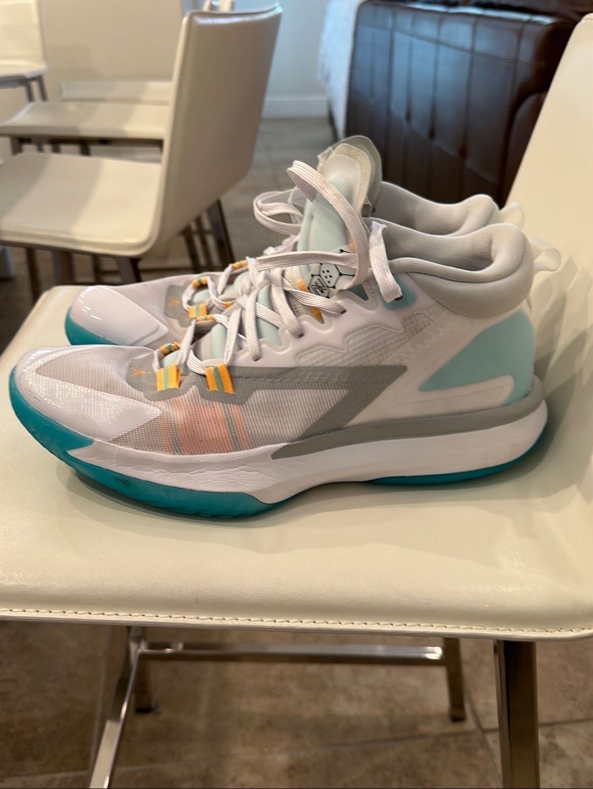 Jordan Zion 1 White Dynamic Turquoise Size 13 Men’s US
