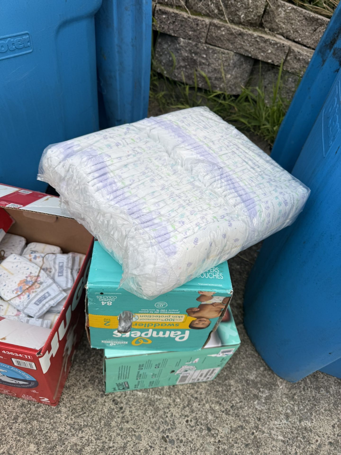 Huggies, pampers, And Rascals.