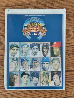 1986 MLB All-Star Game Official Program — Houston Astrodome — Perfect Condition