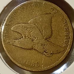 #195 USA 1858 1 Cent Coin 