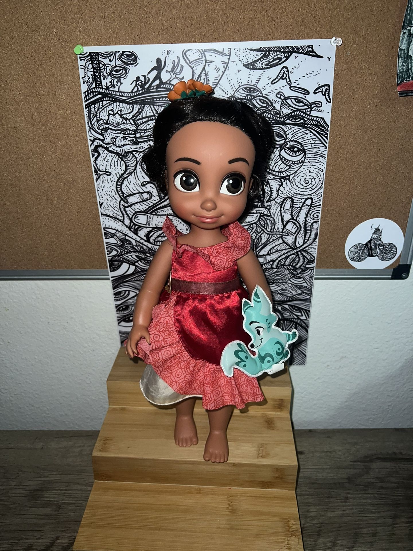 Disney Animators' Collection Elena of Avalor Doll 16" w/ Zuzo Fox Plush