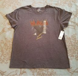 Wrangler Western Eagle Graphic Short Sleeve Gray T-Shirt Coastal Cowgirl Size XL