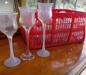 Frosted candle holders