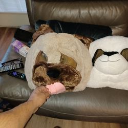 Halloween Costume Giant Heads Pug And Panda