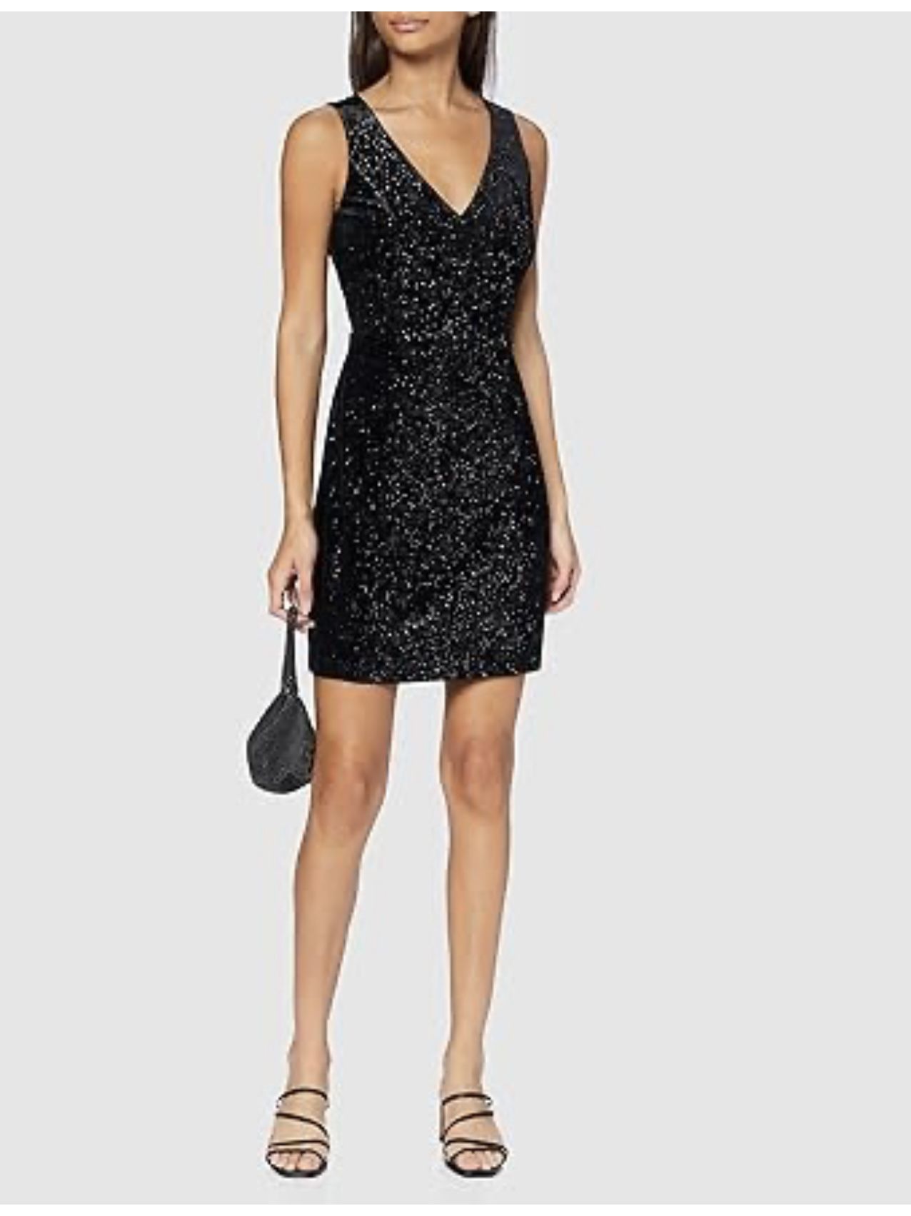 Black Sequin Mini Dress