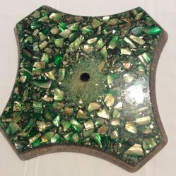 Vintage Original Arturo Pani Table Top,abalone Shell And Polyester Resin