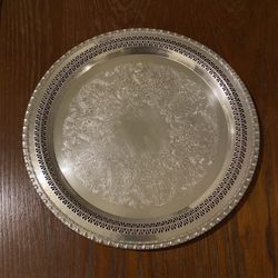 Vintage Victorian Style WM Rogers Silver Plated Tray/Platter