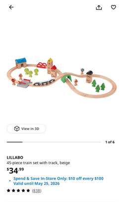 Ikea 45-piece train set with track