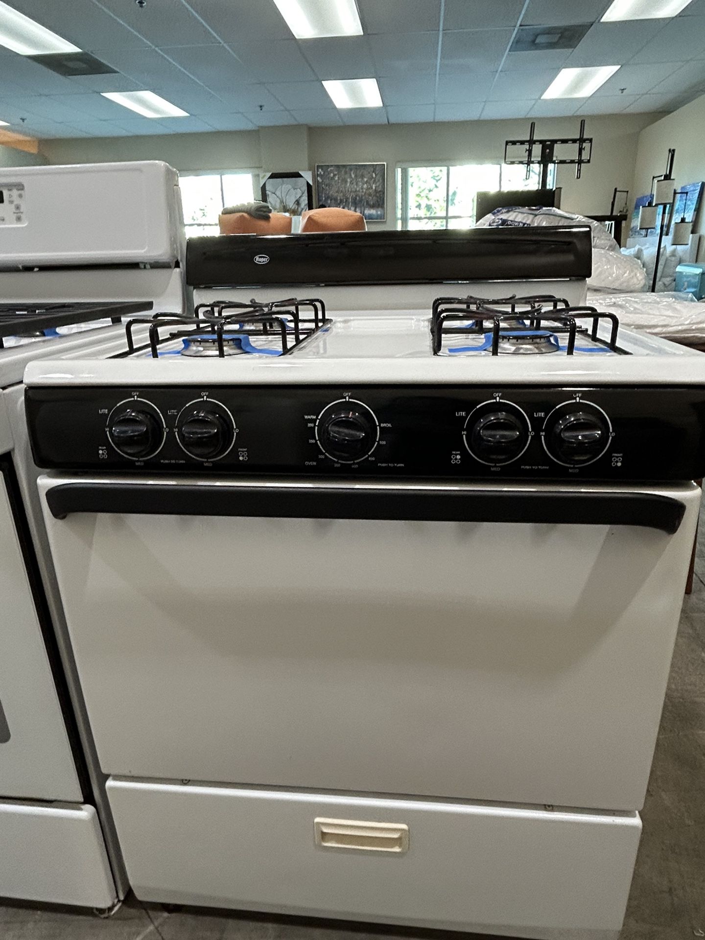 White And Black Gas Stove