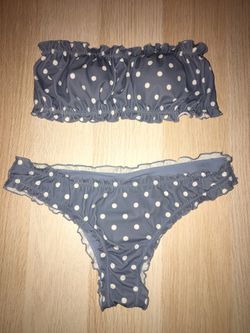 Polka dot bikini, swimsuit, bathing suit