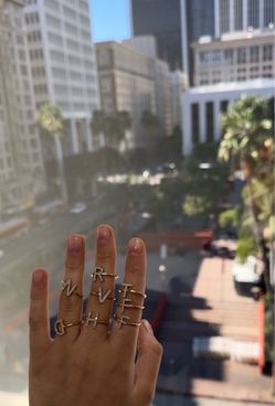 10KT Initial Rings