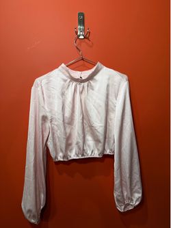 Light pink top satin
