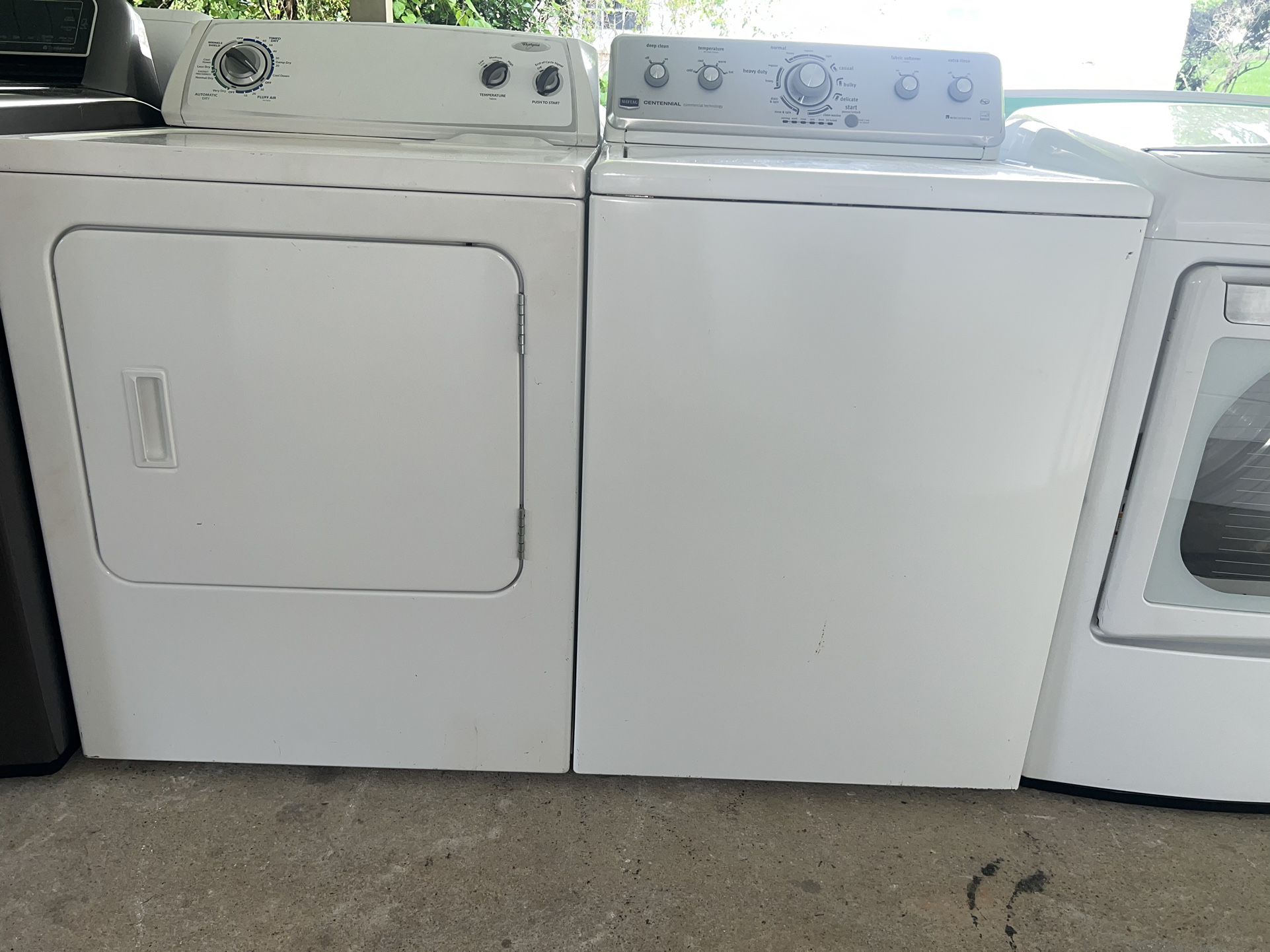 Set Maytag Washer And Whirlpool Dryer Electric.